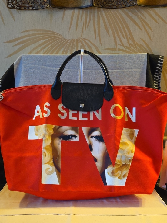 Longchamp Handbags - Longchamp x Jeremy Scott Red Canvas 'As Seen On TV' Graphic Tote